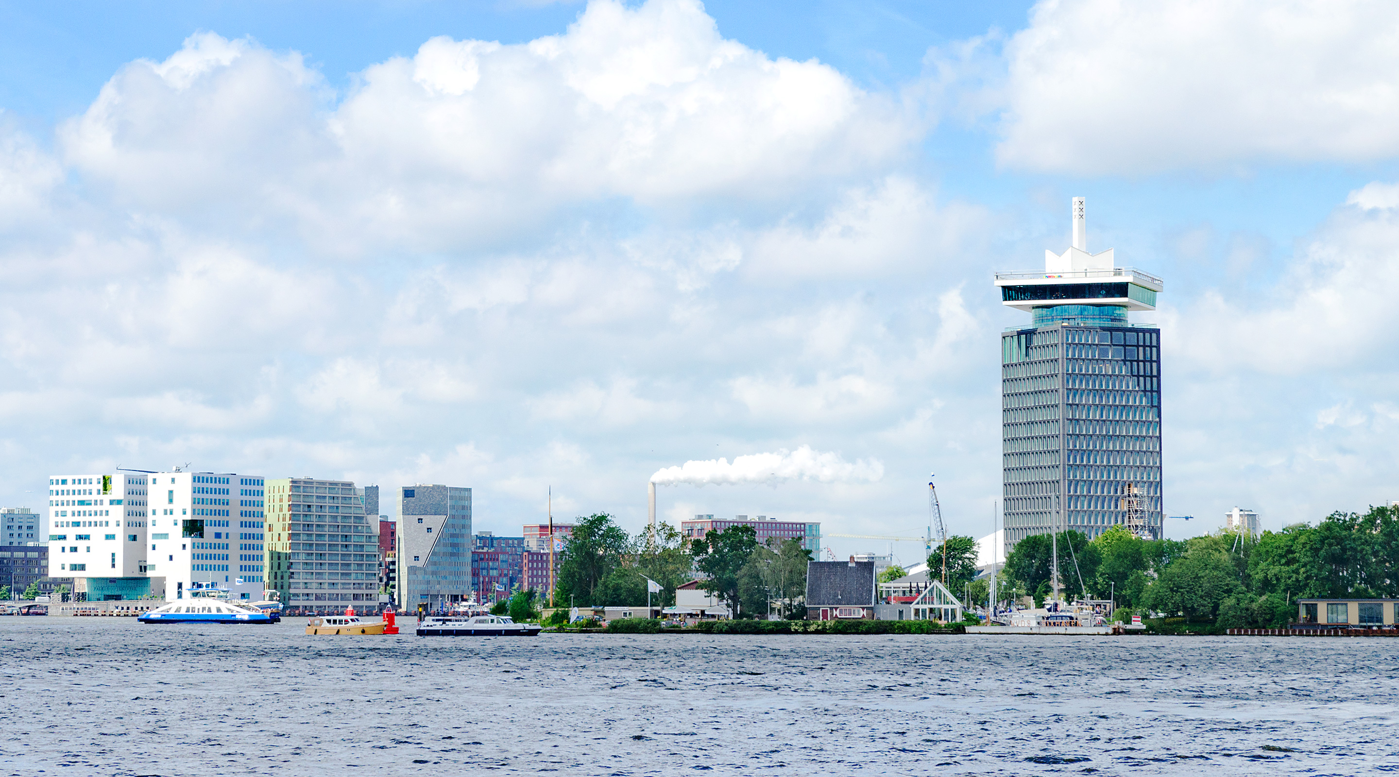 Foto van het IJ in Amsterdam